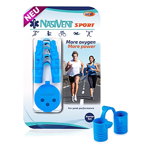 NASIVENT Sport - Premium Nasendilatator - Starter Set - Sky Blue - verbesserte Nasenatmung - Nasenspreizer - einzigartig dank innovativer Haltezapfen - aus hochwertigem Silikon -